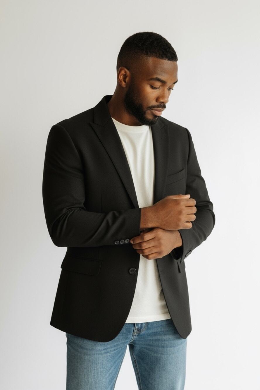 Men’s Altos Stretch Sport Coat Blazer Business Casual Office wear Corpcore Black